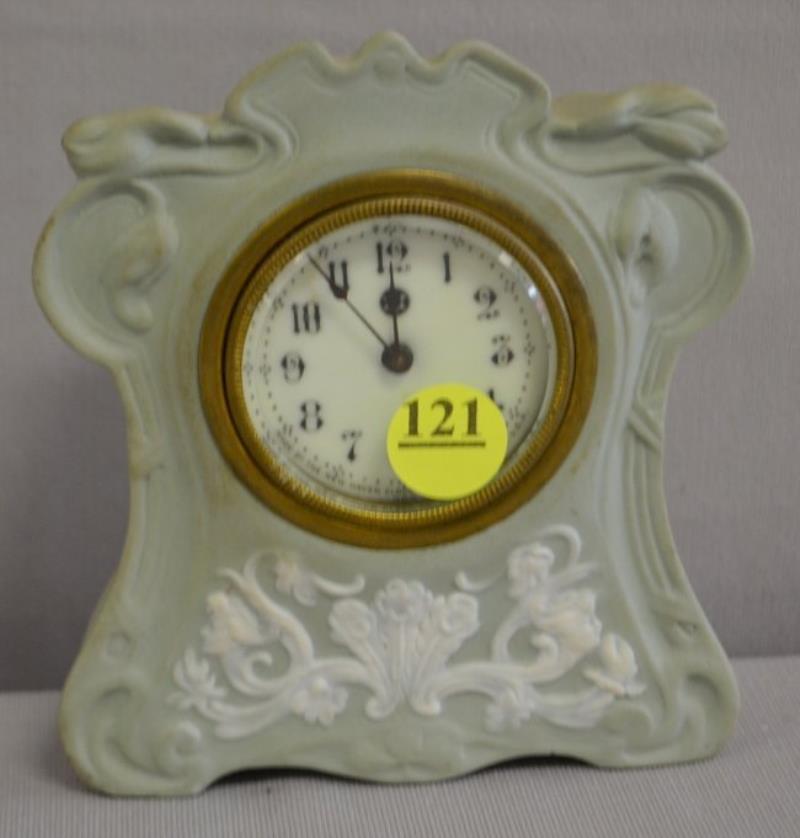 New Haven Jasperware Miniature Clock