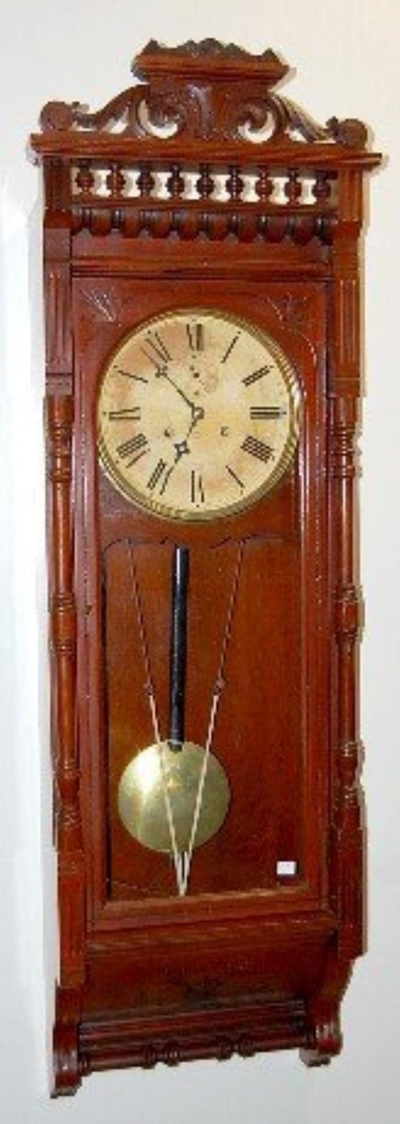 Walnut Ansonia “Santa Fe” Wall Clock