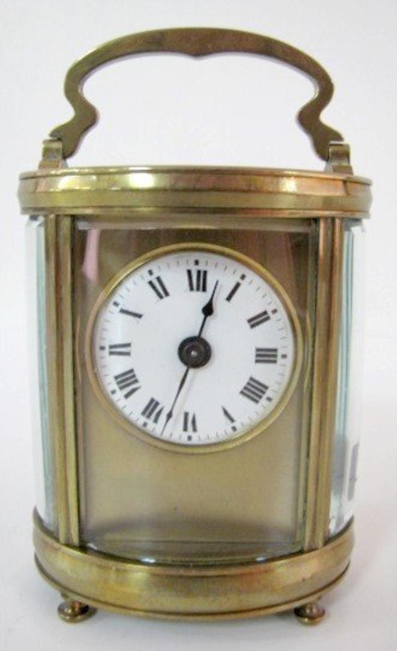 8 Day French Carriage Clock in Oval Case