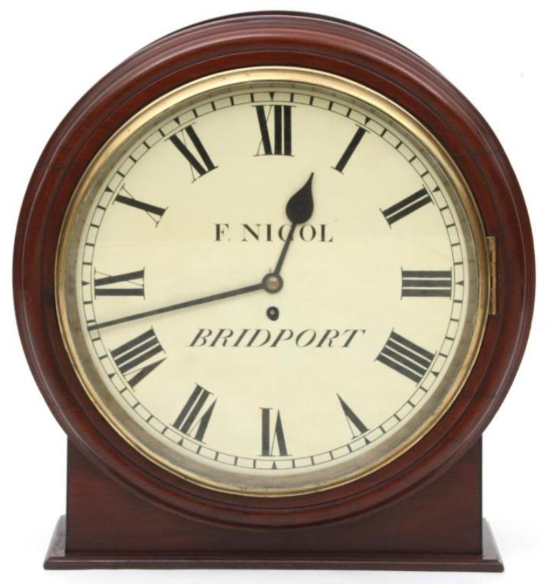 English Fusee Double Sided Station Clock