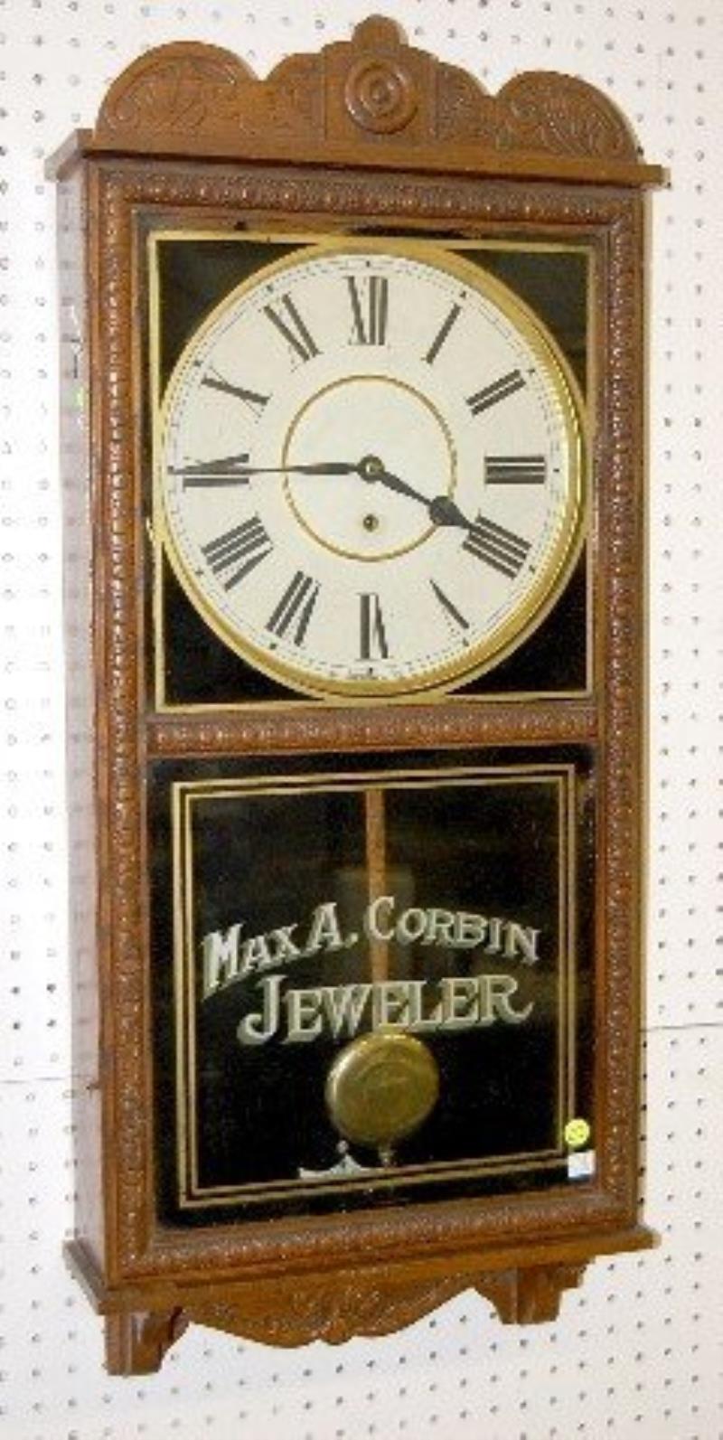 Waterbury Advertising Store Regulator Clock