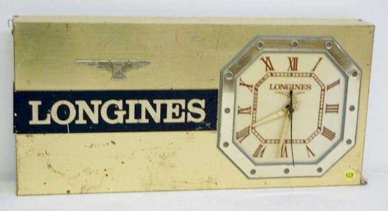 Longines Metal & Plastic Advertising Clock