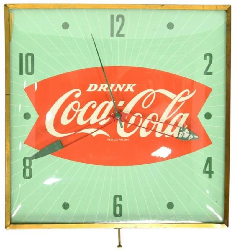 Drink Coca-Cola Fishtail Clock