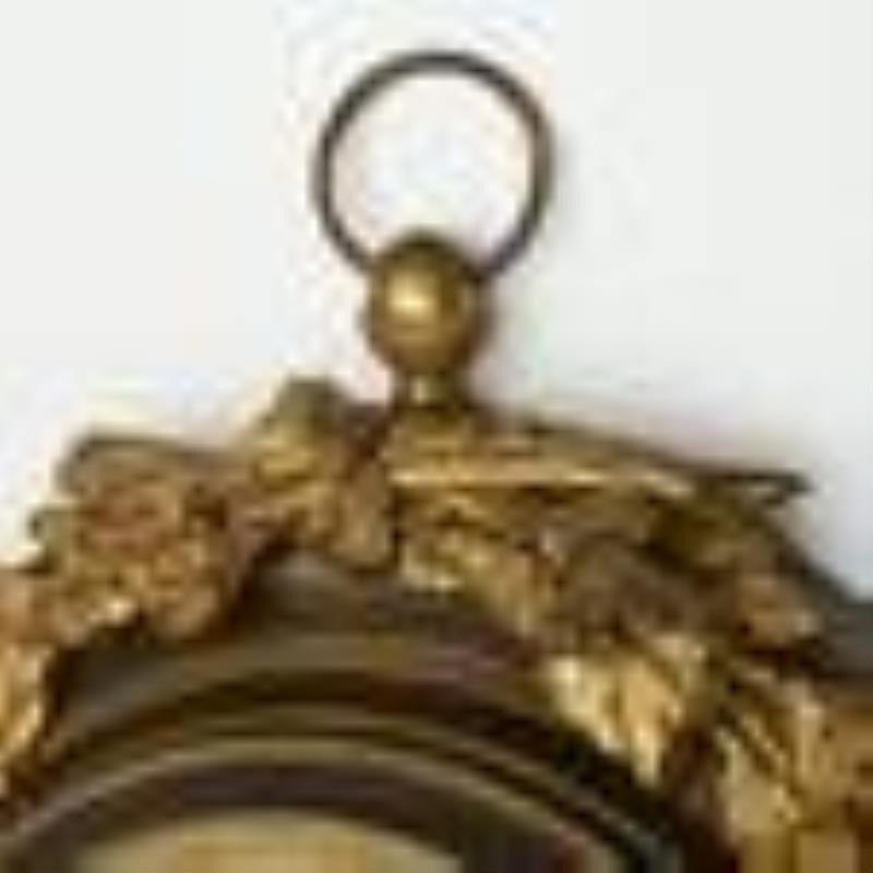 Large Empire patinated bronze cartel clock