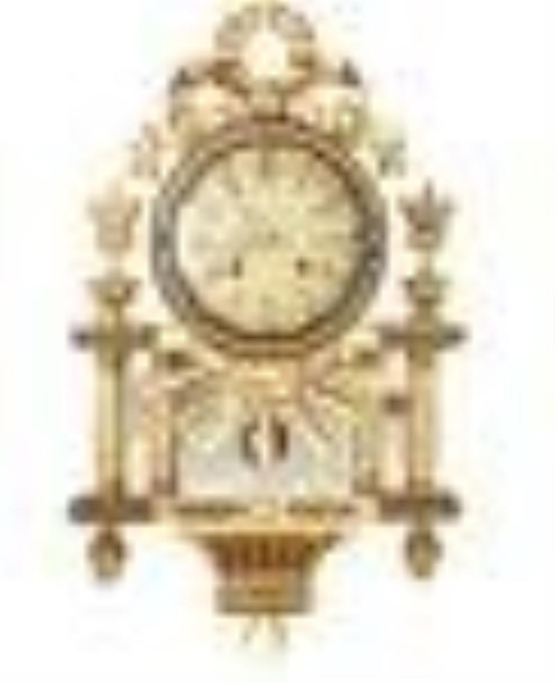 Swedish Giltwood Wall Clock