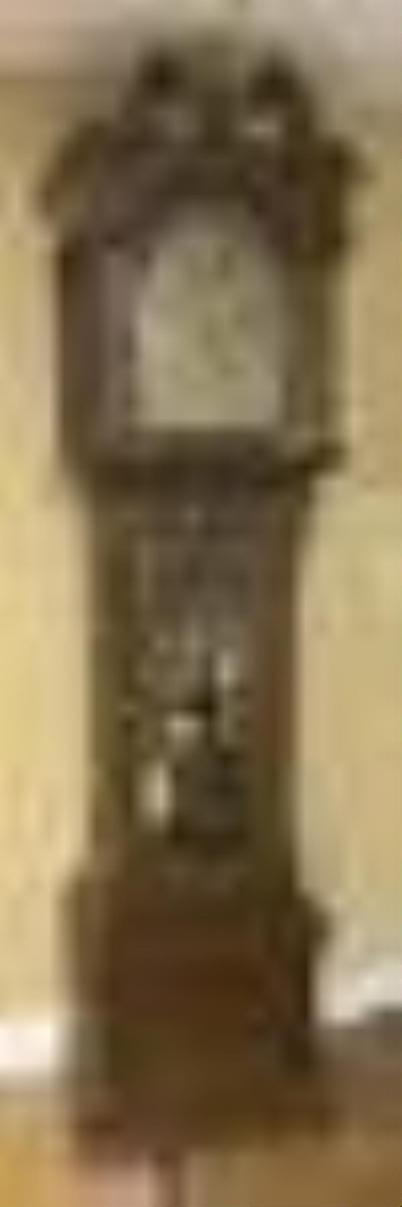 Tiffany & Co Carved Oak Brass Dial Tall Case Clock
