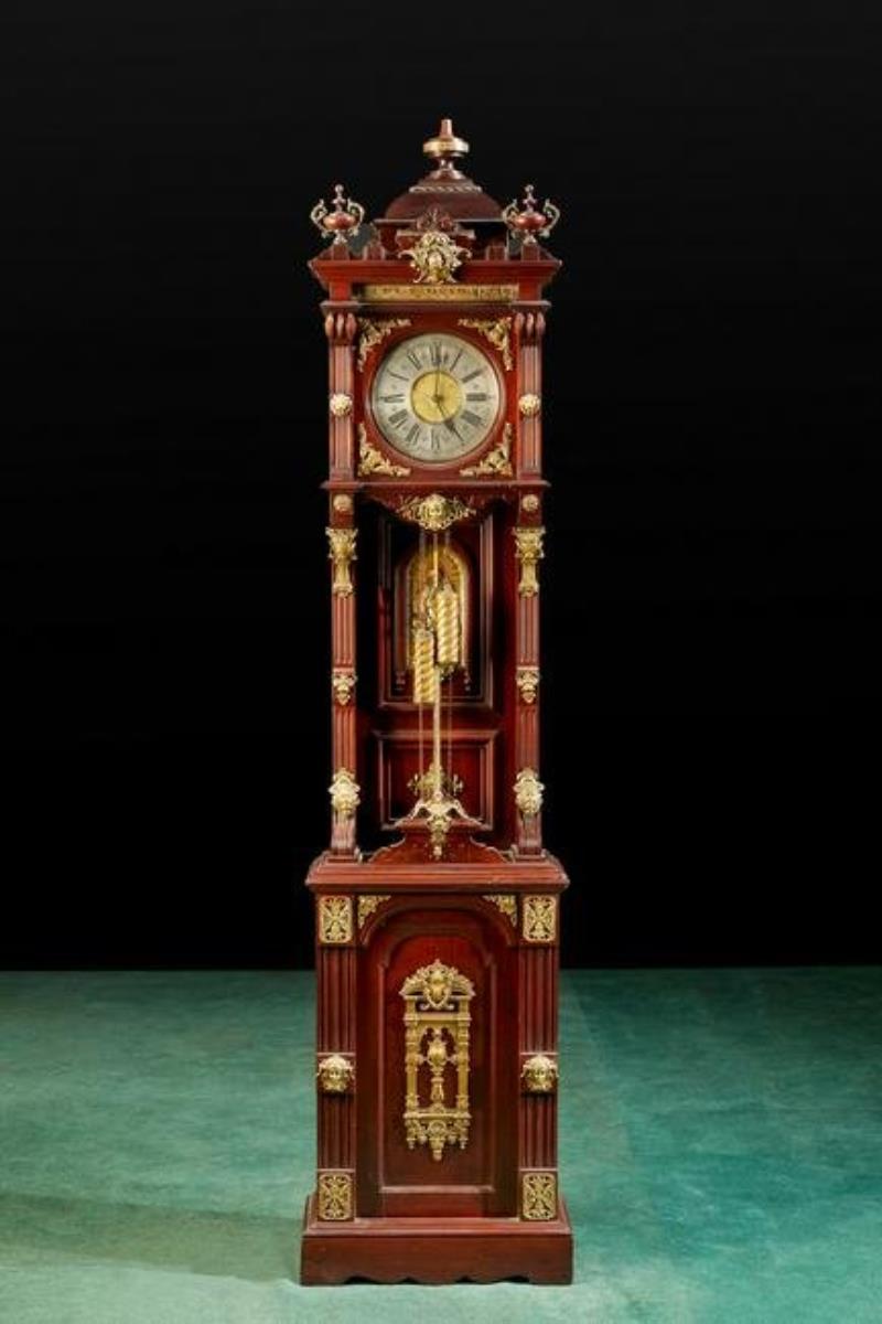 An Ansonia tall case clock