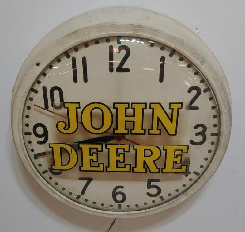 GE School clock w/ John Deere decals