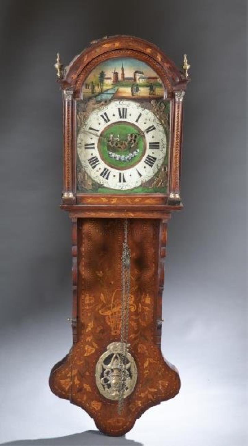 Dutch Marquetry Clock Regulator, 18th/19th c.
