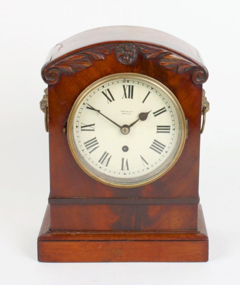 A mid 19th century mahogany bracket clock