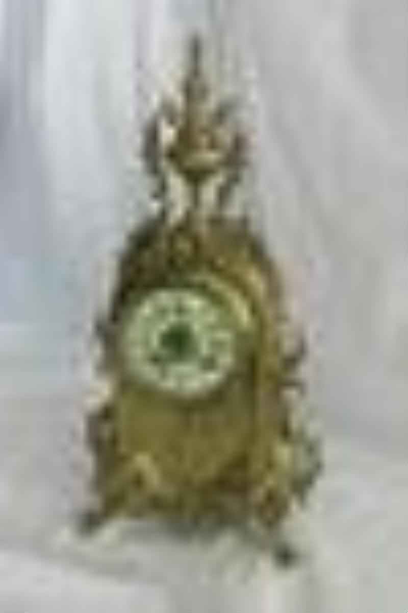 Fancy Victorian French brass clock with cupid