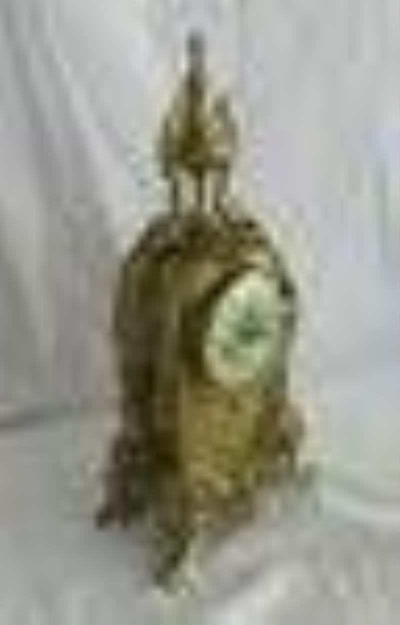 Fancy Victorian French brass clock with cupid