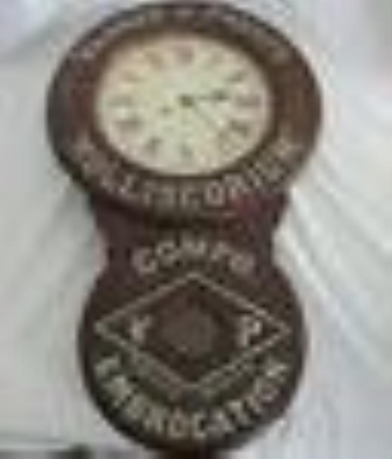 Great antique Baird advertising figure 8 clock