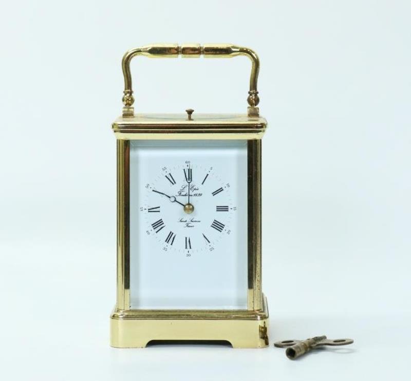 ”L’ Epee” French Striking Carriage Clock & Key
