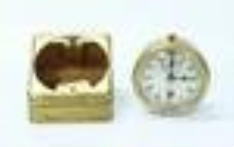 Tiffany & Co Bronze Car / Boat Clock, Lock Case