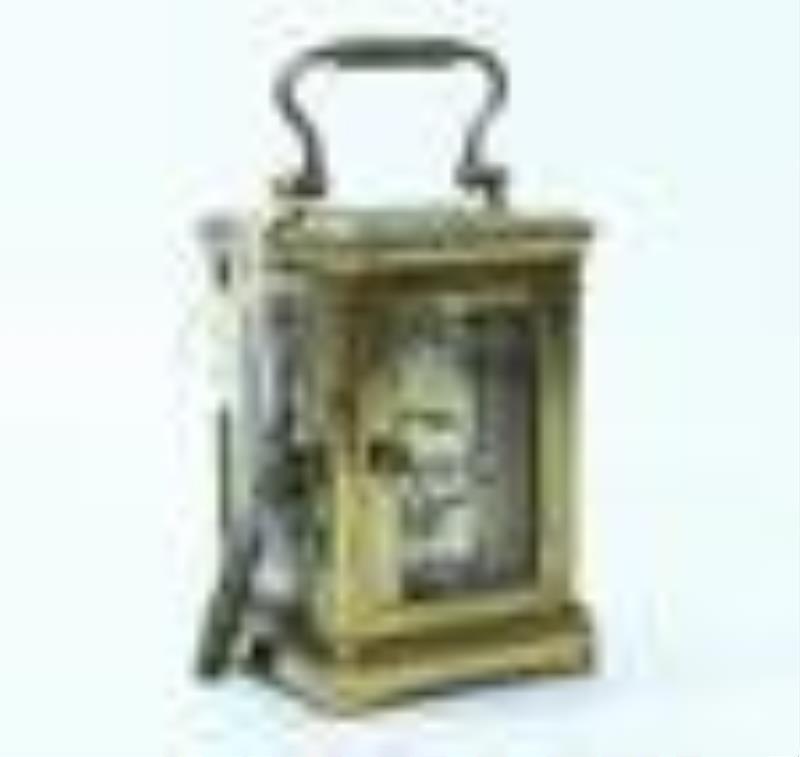 Swiss ca 1900 Small Carriage Clock & Key