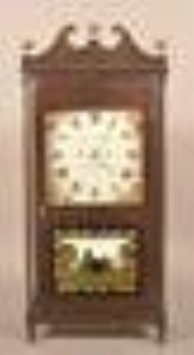 Rare Jacob Eby Sheraton Mahogany Shelf Clock