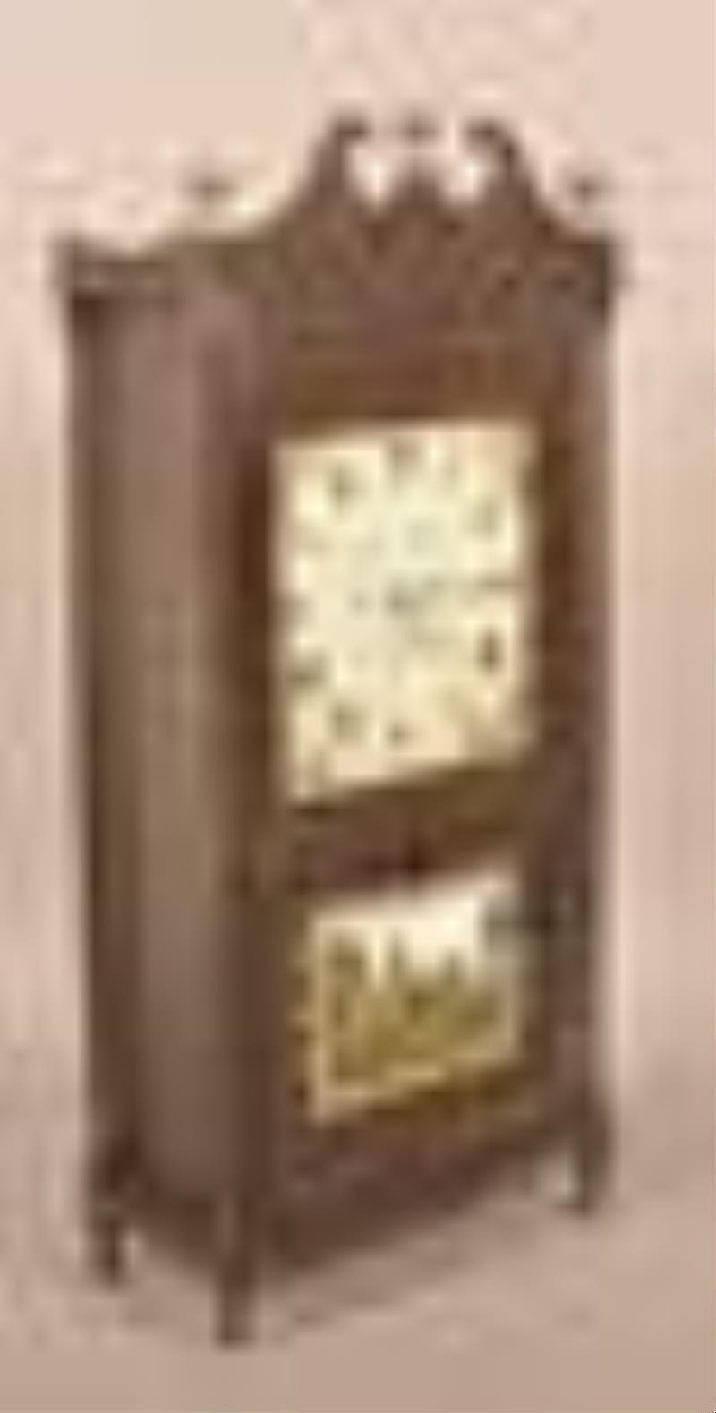 Rare Jacob Eby Sheraton Mahogany Shelf Clock