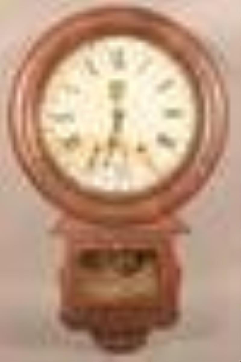 Ingraham Rosewood Case Calendar Wall Clock