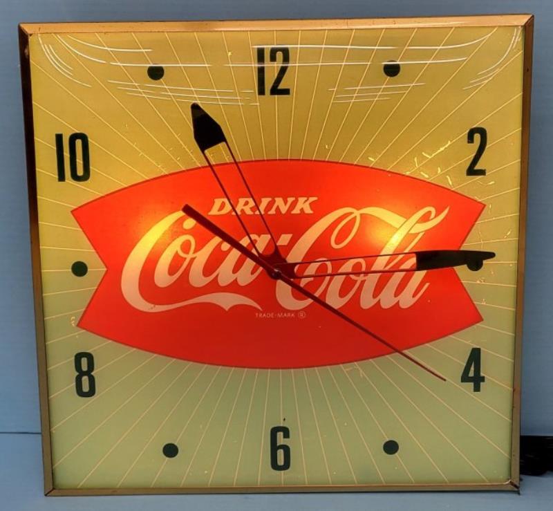 Drink Coca Cola Fishtail Light Up Clock