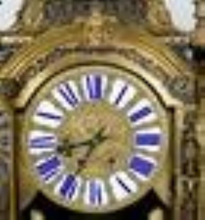 Large Boulle Inlay and Figural Bronze Clock