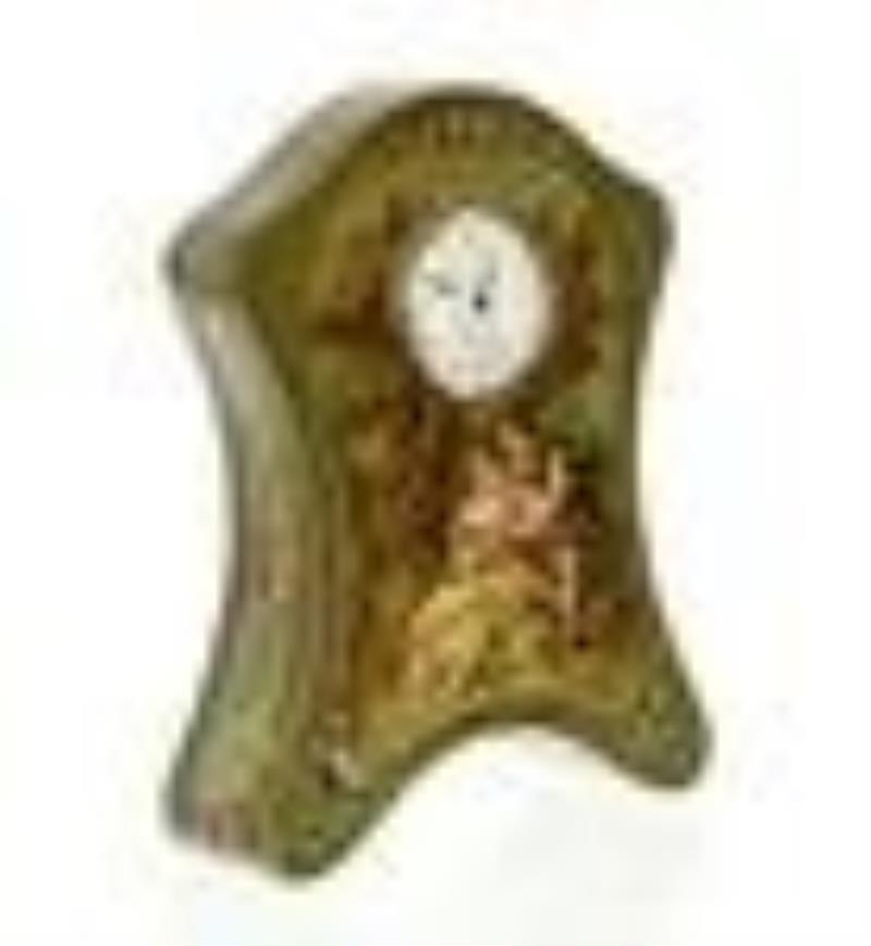 E. Marquis French Painted Desk Clock