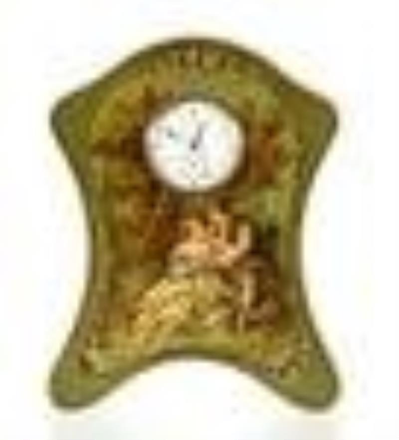 E. Marquis French Painted Desk Clock
