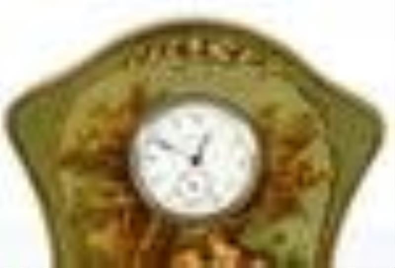 E. Marquis French Painted Desk Clock