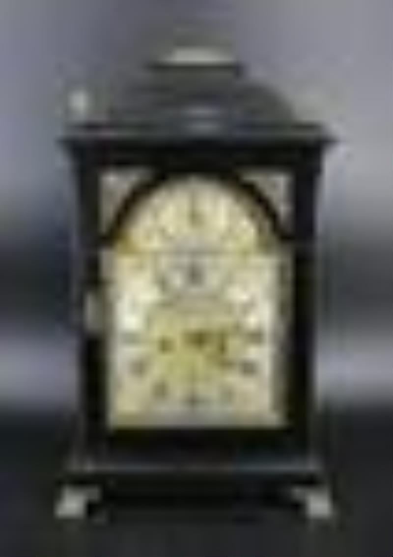 Edward Pistor Ebonised Bracket Clock With Verge