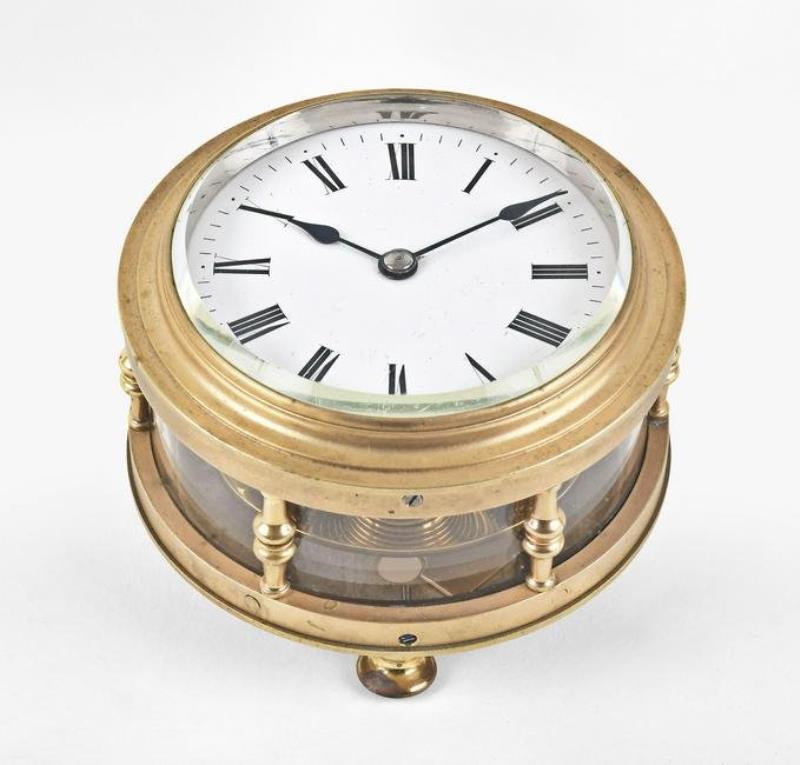 An interesting cylindrical table clock with unusual lever escapement