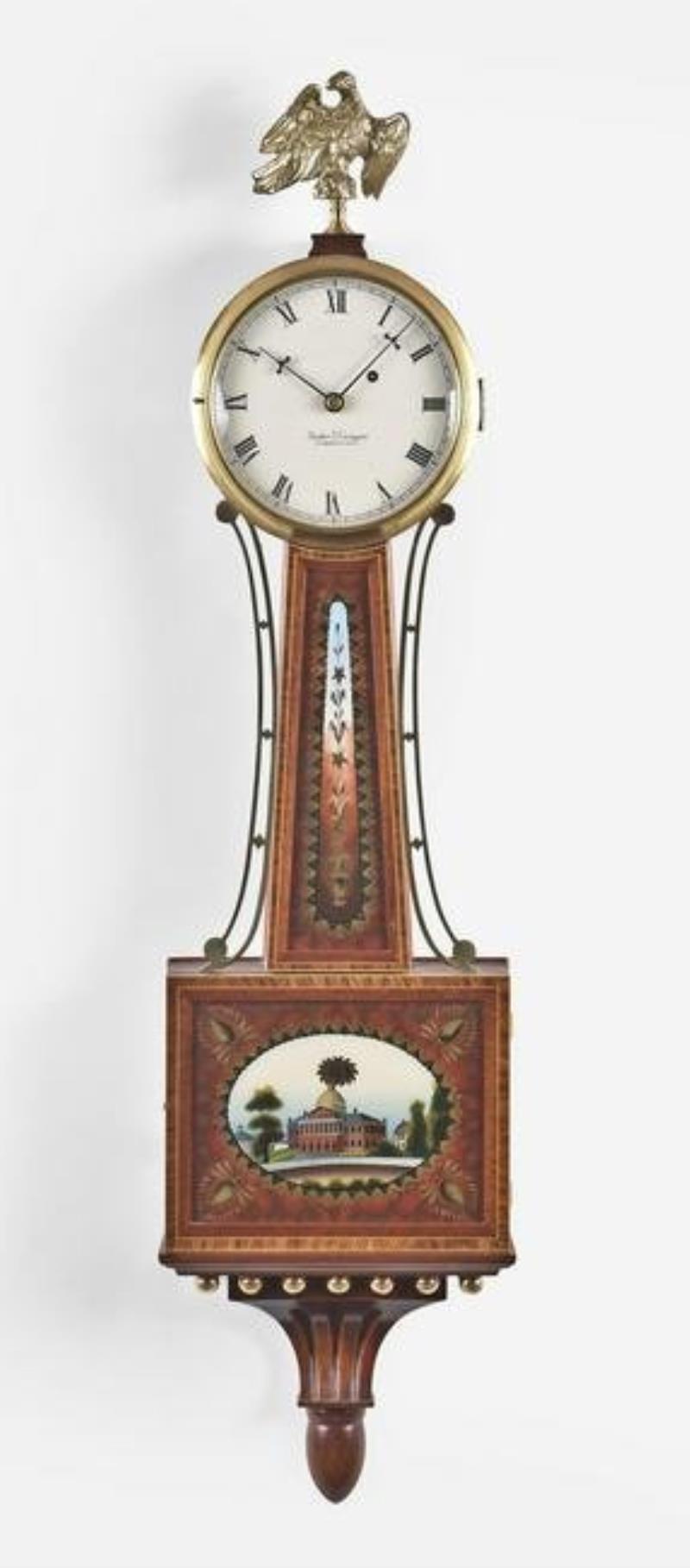 Foster Campos Hanging Banjo Clock in Banded Case