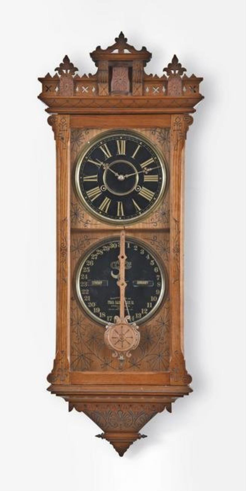 Ithaca Calendar Clock Co., Ithaca, NY, No. 5 1/2 Hanging Belgrade