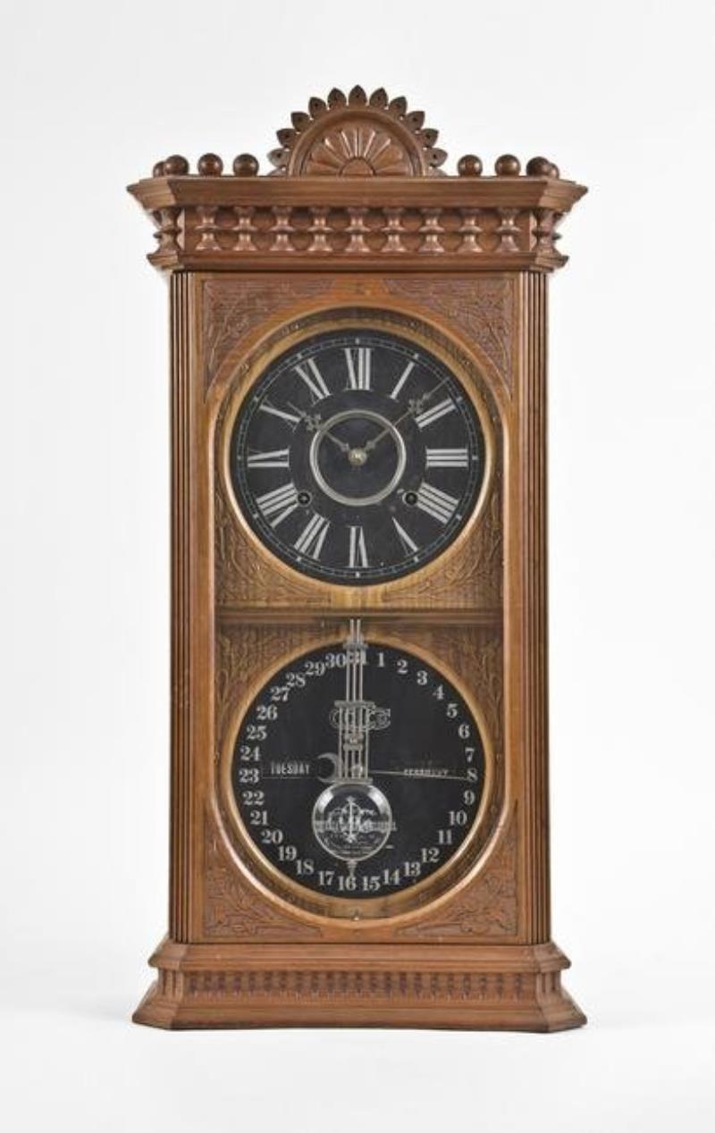 Ithaca No. 13 Shelf Kildare double dial calendar clock