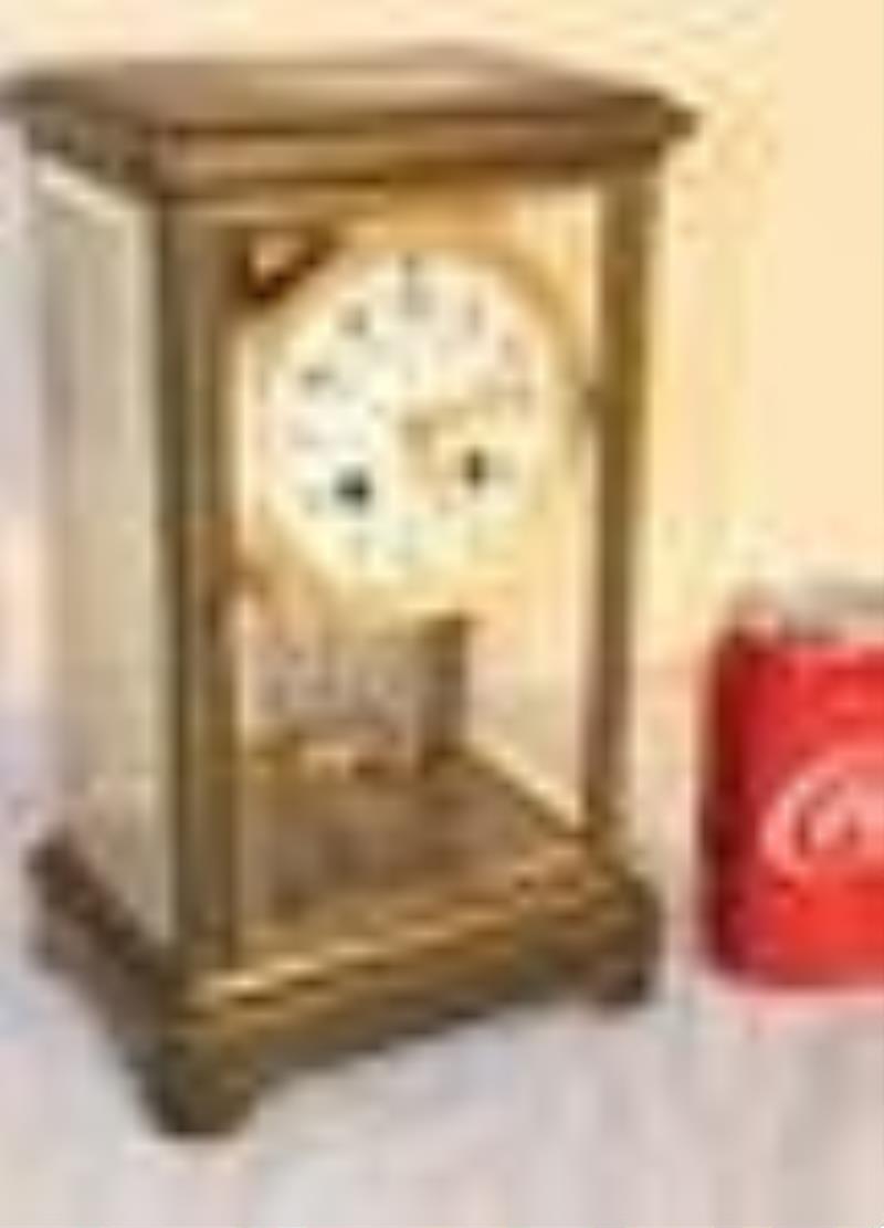Signed Tiffany & Co. French Crystal Regulator Clock