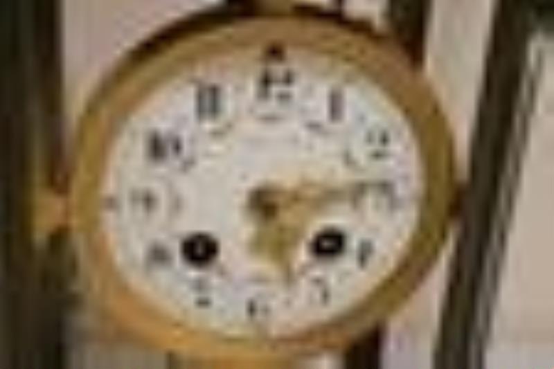 Signed Tiffany & Co. French Crystal Regulator Clock