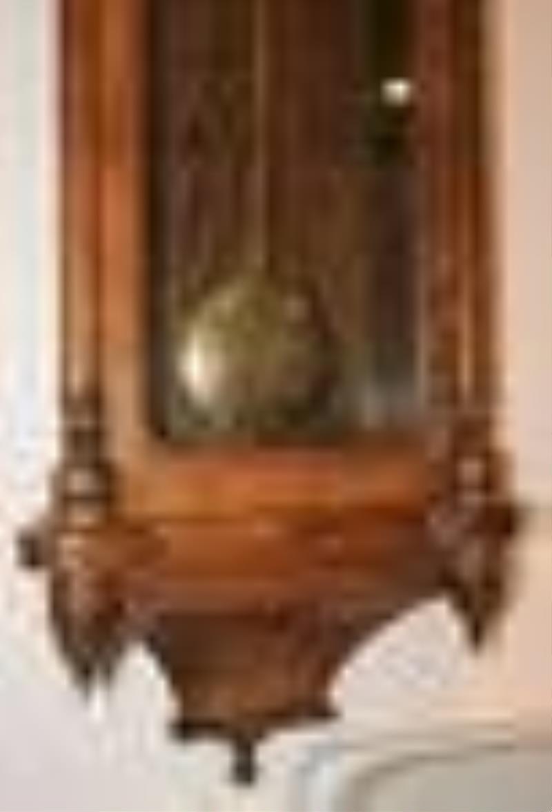 Large Oak 51\\\” Waterbury \\\”Nelson\\\” Wall Regulator Clock
