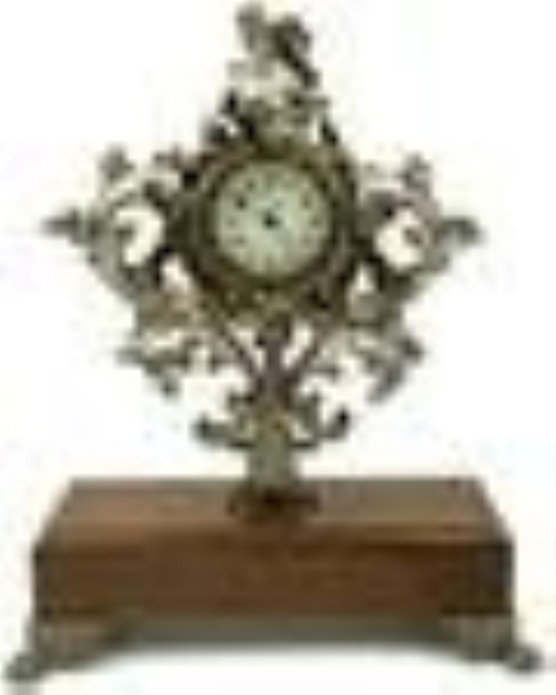 Antique New Haven Stem-Wind Metal Desk Clock