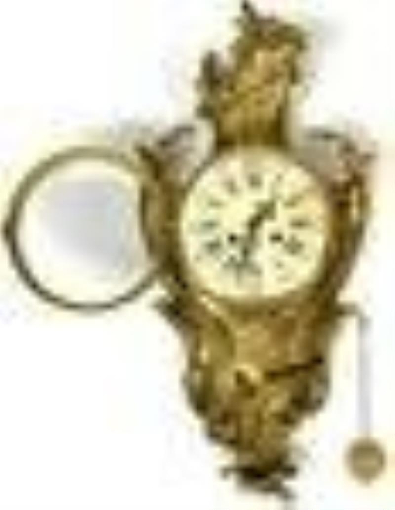 20th Century French Bronze Wall Clock