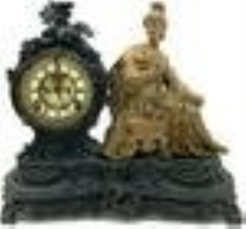 Victorian Ansonia Figural Mantel Clock