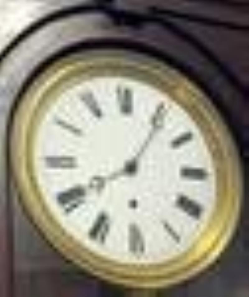 Antique Walnut Tall Case Clock w/Porcelain Face.