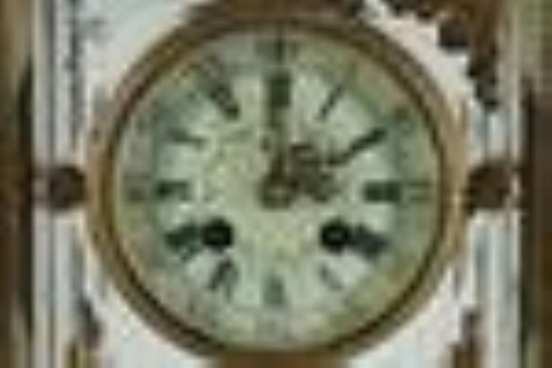 French Bronze Mantle Clock, late 19th C.