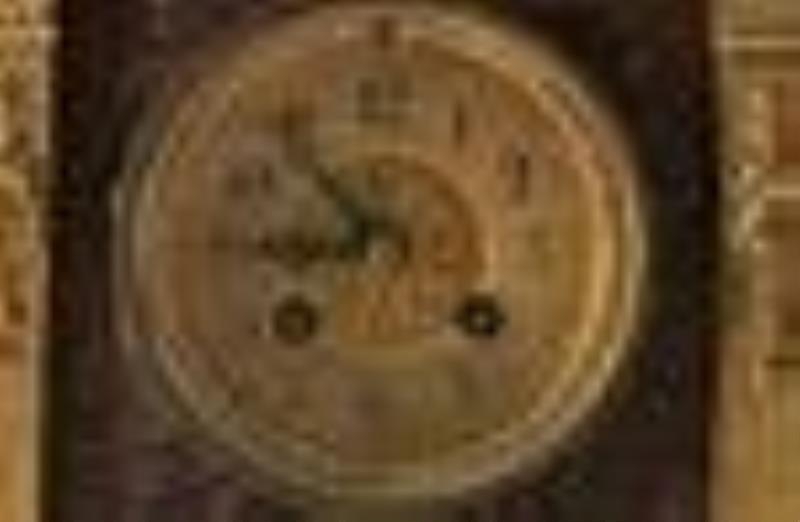 Japy Freres Gilt Brass & Marble Clock Garniture
