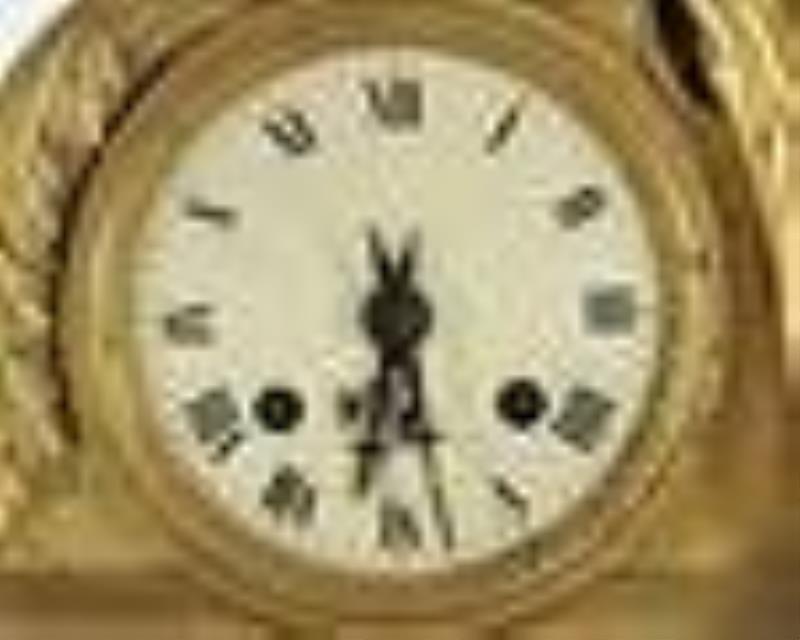 Louis Philippe Ormolu Figural Mantel Clock, 19 C.