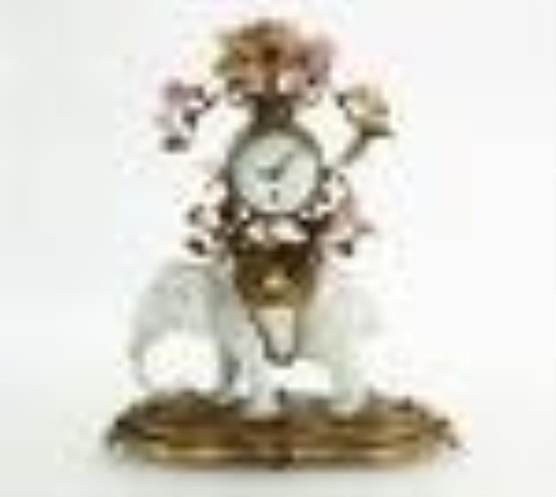 19th C French Porcelain Mantle Clock