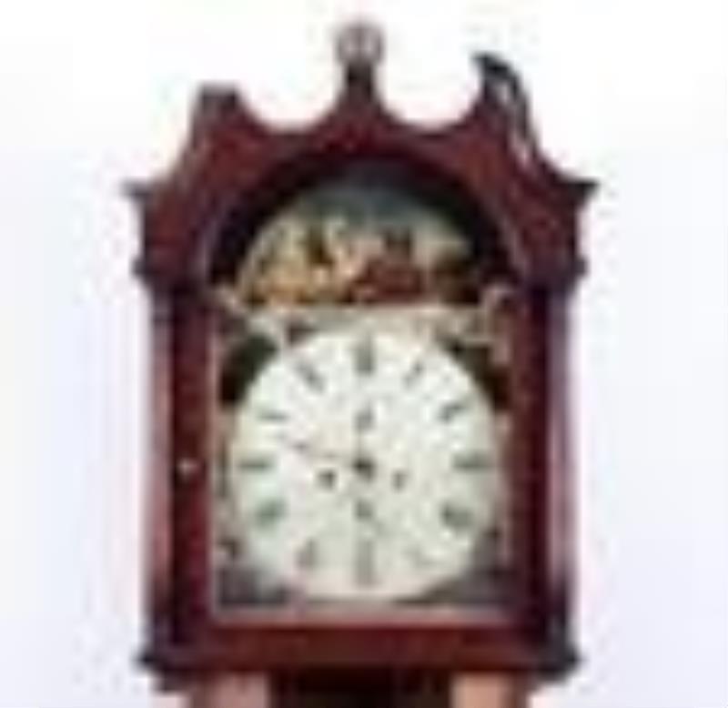 Victorian Mahogany Tall Case Clock, Mid 19th C.