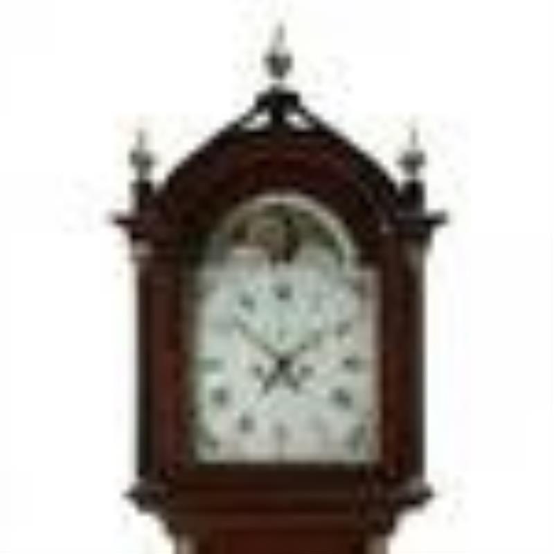 New England Federal Inlaid Cherry Tall Case Clock