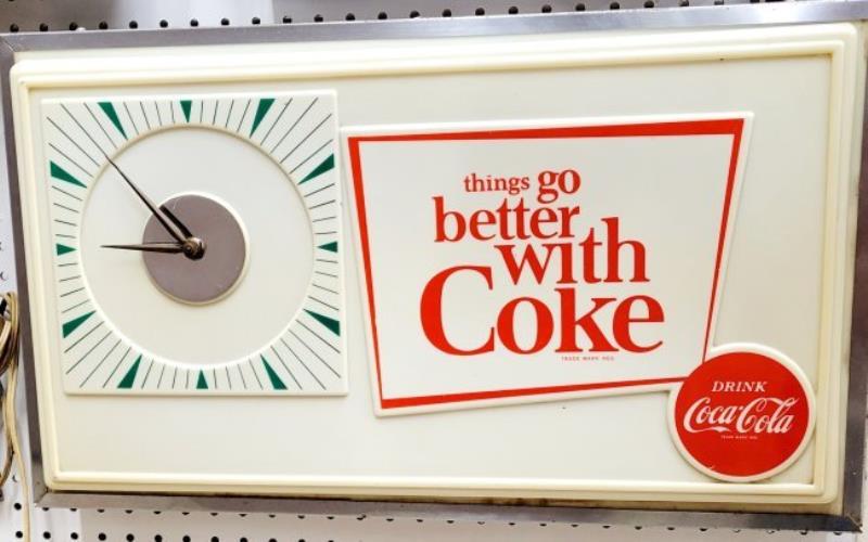 things go better with Coke electric light up clock