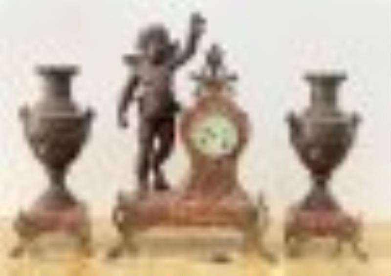19th Century Italian Angel Mantel Clock