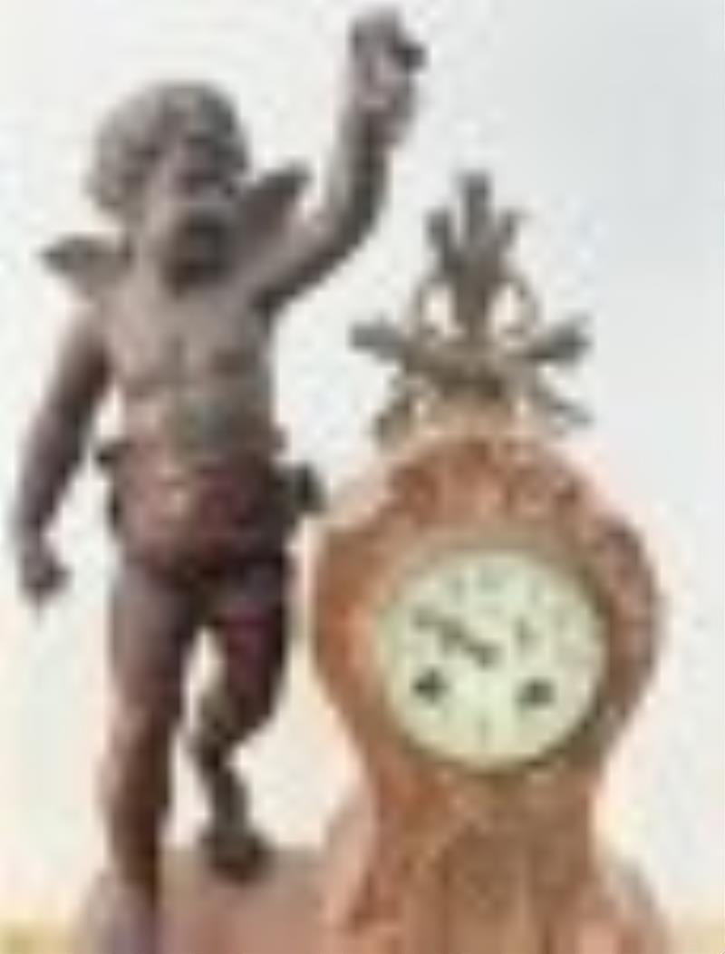 19th Century Italian Angel Mantel Clock