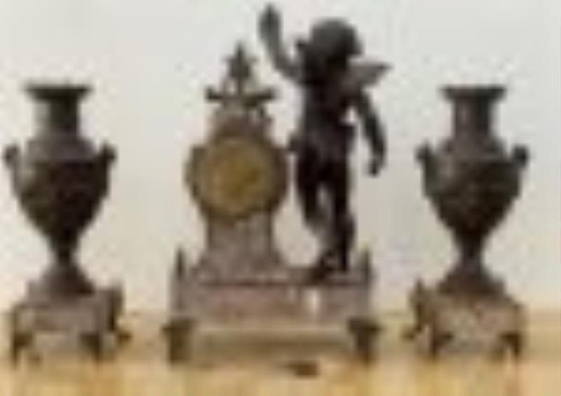 19th Century Italian Angel Mantel Clock